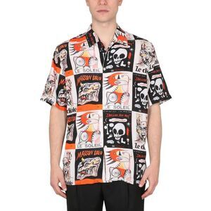 ENDLESS JOY Tarot Print Short Sleeve Button-Up Shirt Men MULTICOLOUR Shirts